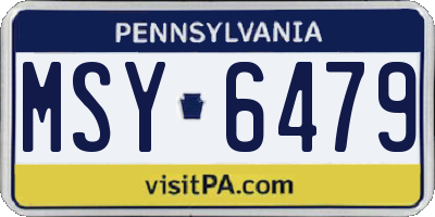 PA license plate MSY6479