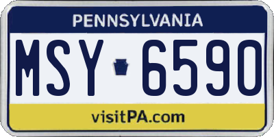 PA license plate MSY6590