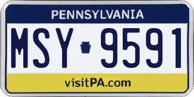 PA license plate MSY9591