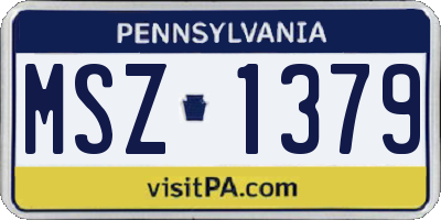 PA license plate MSZ1379