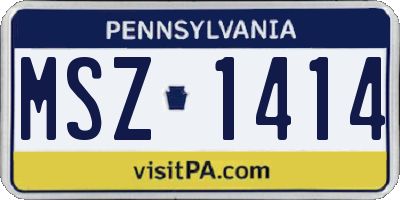 PA license plate MSZ1414