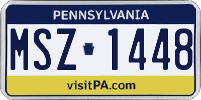 PA license plate MSZ1448