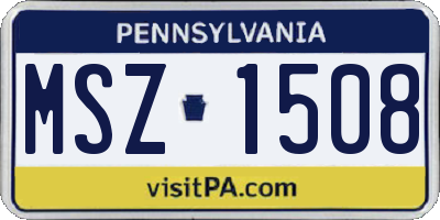 PA license plate MSZ1508