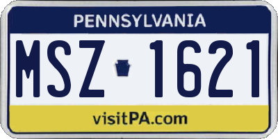 PA license plate MSZ1621