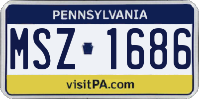 PA license plate MSZ1686