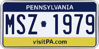 PA license plate MSZ1979