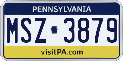 PA license plate MSZ3879