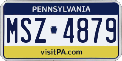 PA license plate MSZ4879