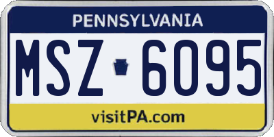 PA license plate MSZ6095