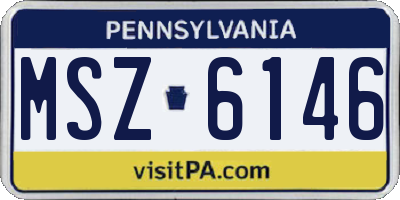 PA license plate MSZ6146