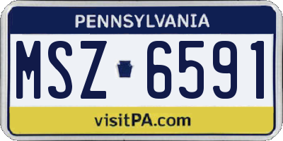PA license plate MSZ6591