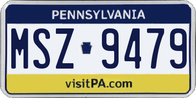 PA license plate MSZ9479