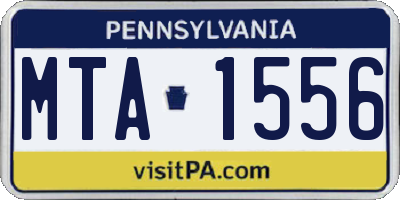 PA license plate MTA1556
