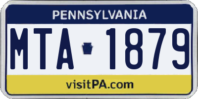 PA license plate MTA1879
