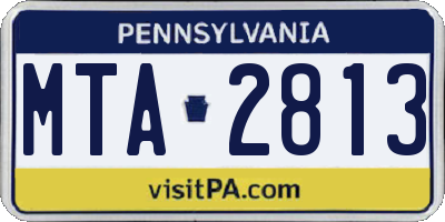 PA license plate MTA2813