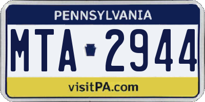 PA license plate MTA2944