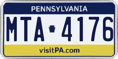 PA license plate MTA4176