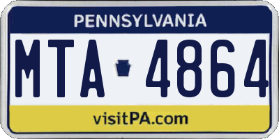 PA license plate MTA4864