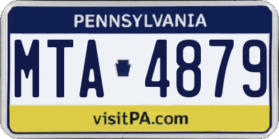 PA license plate MTA4879