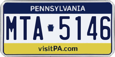 PA license plate MTA5146