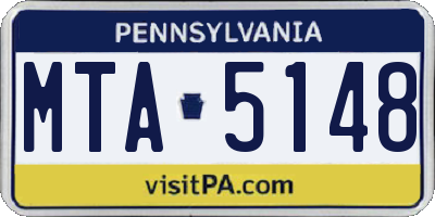 PA license plate MTA5148