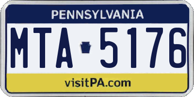 PA license plate MTA5176
