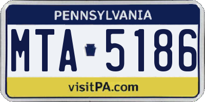 PA license plate MTA5186