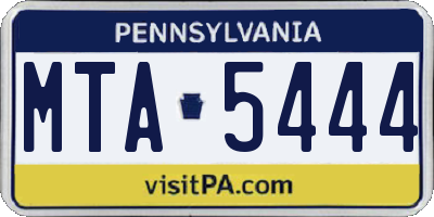 PA license plate MTA5444