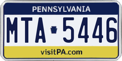 PA license plate MTA5446