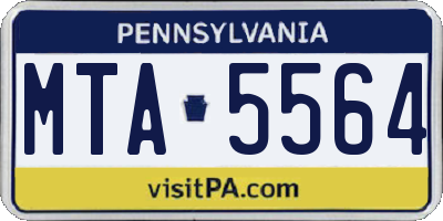 PA license plate MTA5564