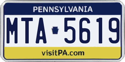 PA license plate MTA5619