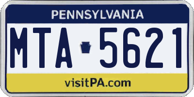 PA license plate MTA5621