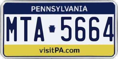 PA license plate MTA5664