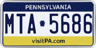 PA license plate MTA5686