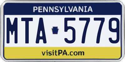 PA license plate MTA5779