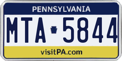 PA license plate MTA5844