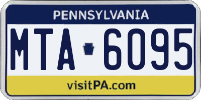 PA license plate MTA6095