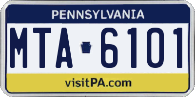 PA license plate MTA6101