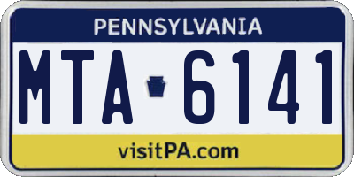 PA license plate MTA6141