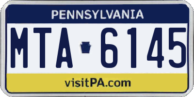 PA license plate MTA6145