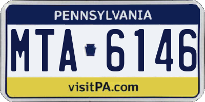 PA license plate MTA6146