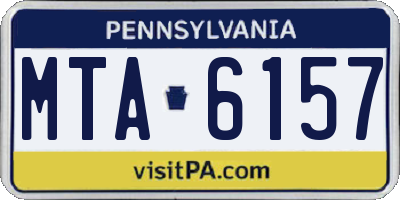 PA license plate MTA6157