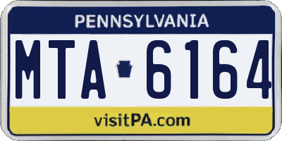 PA license plate MTA6164