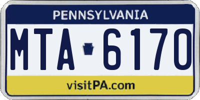PA license plate MTA6170