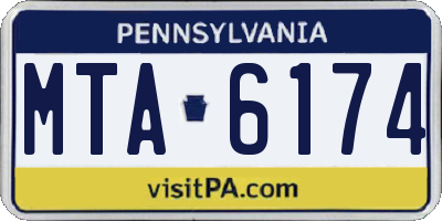 PA license plate MTA6174