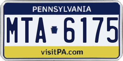 PA license plate MTA6175