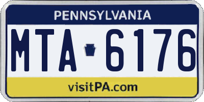 PA license plate MTA6176