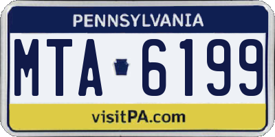 PA license plate MTA6199