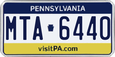 PA license plate MTA6440