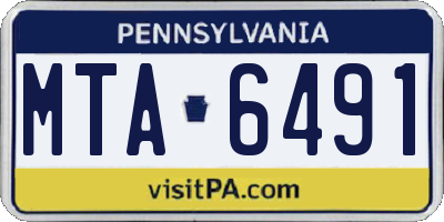 PA license plate MTA6491